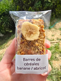 Barres de céréales banane/abricot (1 barre de 55g)
