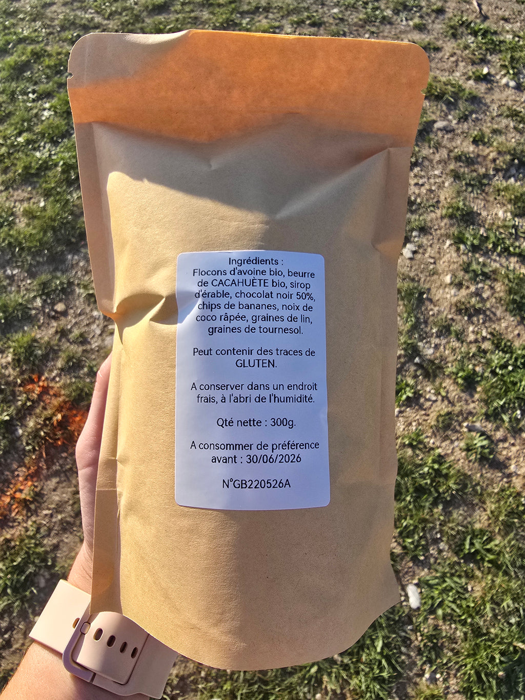 Granola banane / sirop d'érable (300g)