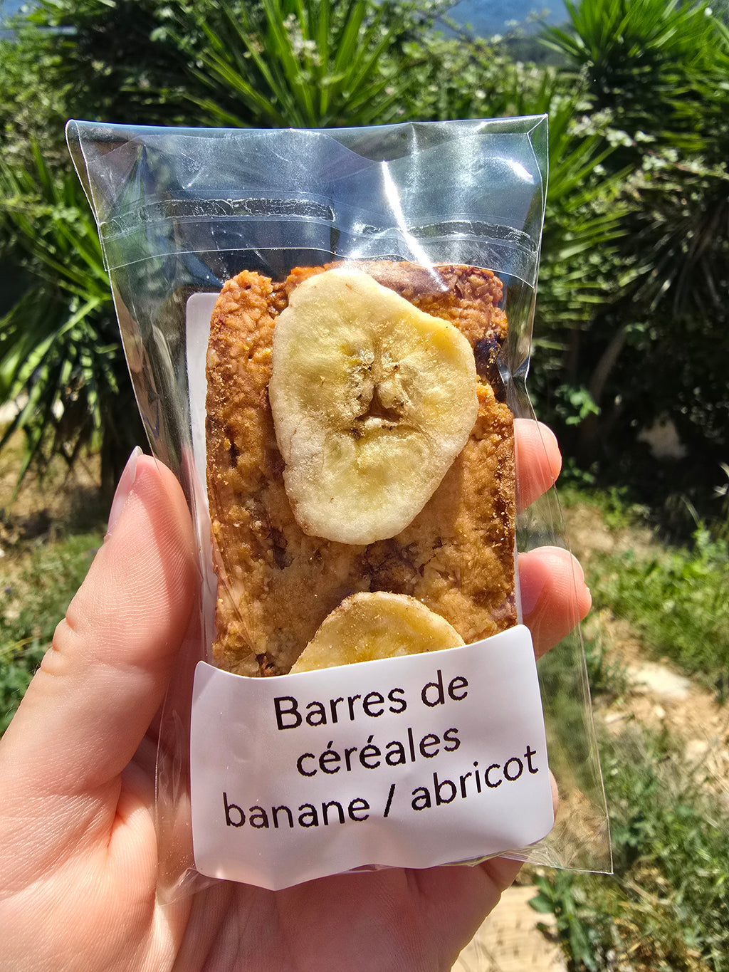 Barres de céréales compacte banane / abricot (1 barre)